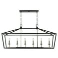 thumbnail image 1 of Trans Globe Lighting 10267 PC/BK Lacey 6 Light 49" Wide Linear Chandelier - Black, 1 of 7
