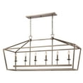 thumbnail image 1 of Trans Globe Lighting 10267 Lacey 6 Light 49" Wide Linear Chandelier - Silver, 1 of 7