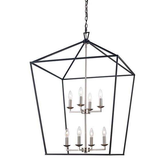 Trans Globe Lighting 10268 Lacey 8 Light 19" Wide Chandelier - Black
