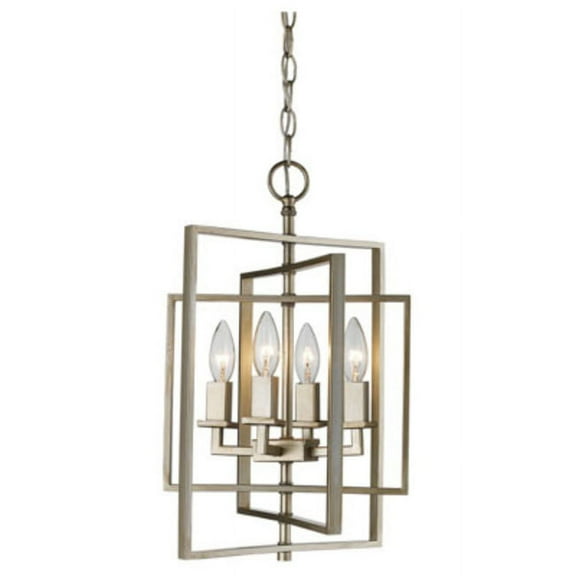 Trans Globe Lighting 10594 El Capitan 4 Light 14" Wide Taper Candle Chandelier - Silver