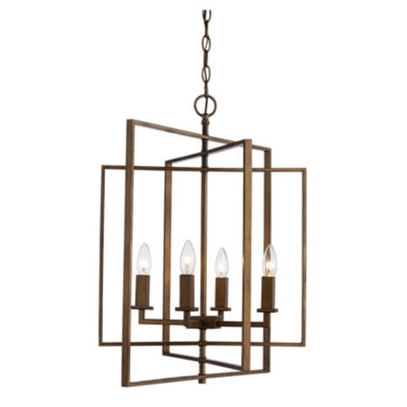 Trans Globe Lighting 10595 AG El Capitan 4 Light 20" Wide Taper Candle Chandelier - Gold