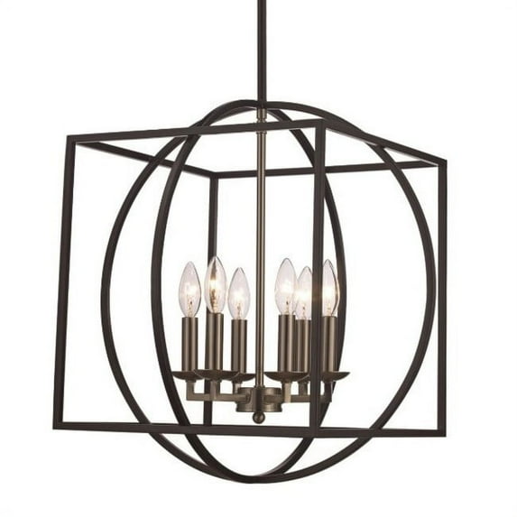 Trans Globe Lighting 11186 Arzio 6 Light 20" Wide Pendant - Black