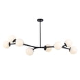 thumbnail image 1 of Trans Globe Lighting 11638 BK Rebel 8 Light 57" Wide Linear Pendant - Black, 1 of 7