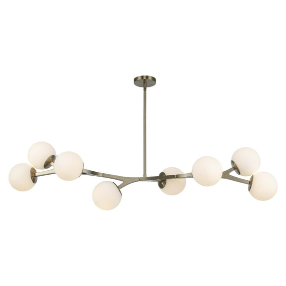 Trans Globe Lighting 11638 Rebel 8 Light 57" Wide Linear Pendant - Gold