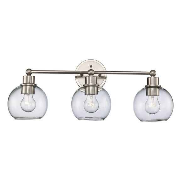 Trans Globe Lighting 22223 Polverini 3 Light 24" Wide Bathroom Vanity Light - Nickel