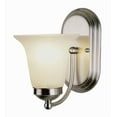 thumbnail image 1 of Bel Air Lighting Cabernet Collection 1-Light Brushed Nickel Wall Sconce Light Fixture with White Marbleized Shade, 1 of 4