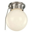 thumbnail image 1 of Trans Globe Lighting 3606P BN 1 Light Flush Mount Globe Pull Chain Ceiling Fixture -, 1 of 2