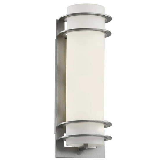 One Light White Frost Glass Silver Wall Light