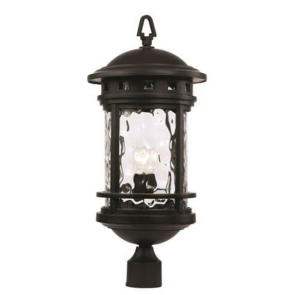Trans Globe Lighting 40374 Boardwalk 24" Tall Outdoor Pier Mount Post Light - Black