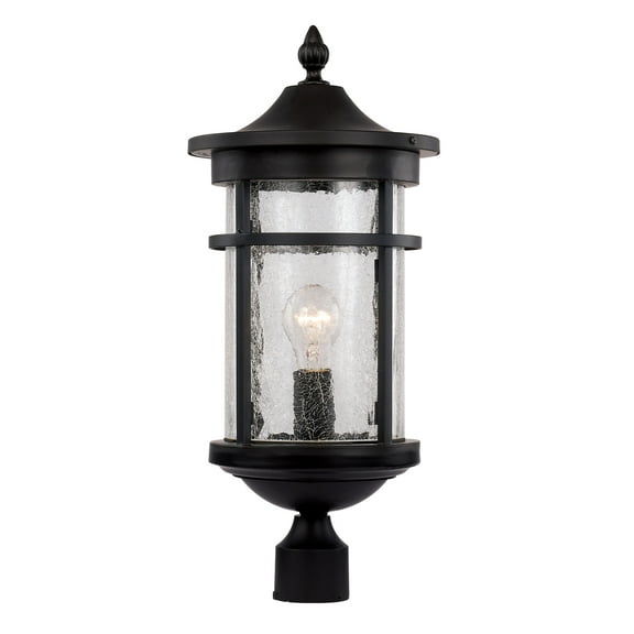 40384 BK-Trans Globe Lighting-Avalon - 11 Inch One Light Outdoor Post Lantern  Black Finish with