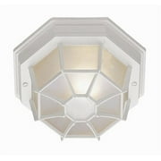 40581 WH-Trans Globe Lighting-The Standard - 9 Inch Small Flush Mount White Finish with Frosted