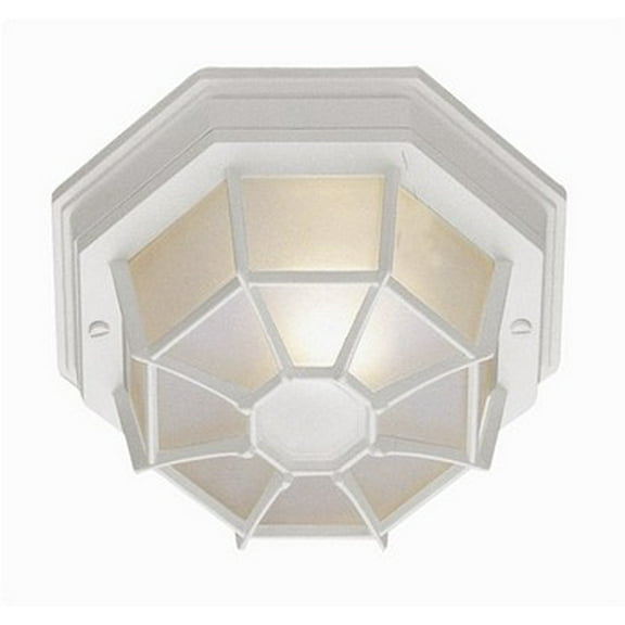 40581 WH-Trans Globe Lighting-The Standard - 9 Inch Small Flush Mount  White Finish with Frosted