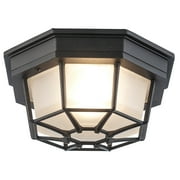 40581 RT-Trans Globe Lighting-The Standard - 9 Inch Small Flush Mount Rust Finish with Frosted