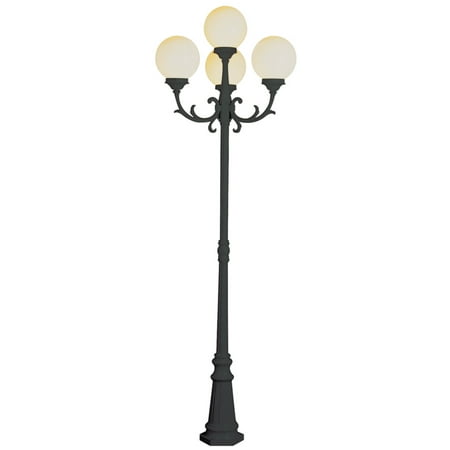 Trans Globe Lighting 4080 89" Height 4 Light Outdoor Post Light - Black