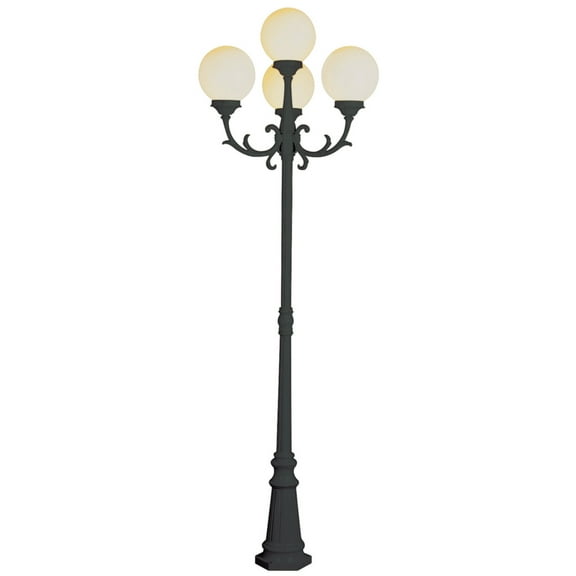 Trans Globe Lighting 4080 89" Height 4 Light Outdoor Post Light - Black