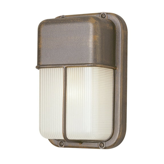 41103 RT-Trans Globe Lighting-The Standard - One Light Outdoor Bulkhead   Rust Finish with