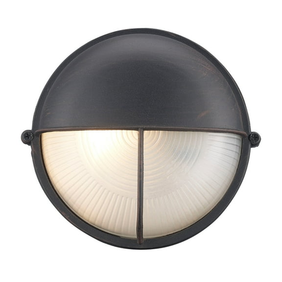 Trans Globe Lighting 4120 Bulkhead 1 Light Outdoor Wall Sconce - Rust