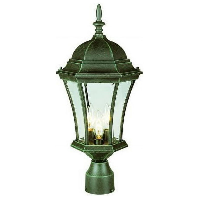 Trans Globe Outdoor Lighting Collection Three Light Black Clear