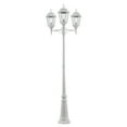 thumbnail image 1 of Three Light White Clear Beveled Glass Post Light, 1 of 2
