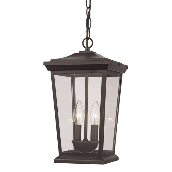 Trans Globe Lighting 50774 Turlock 2 Light 10" Wide Outdoor Pendant - Black