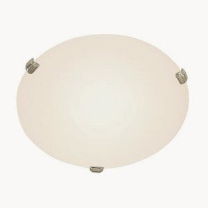 Cullen 12" Brushed Nickel and Frosted Glass Flush Mount Light