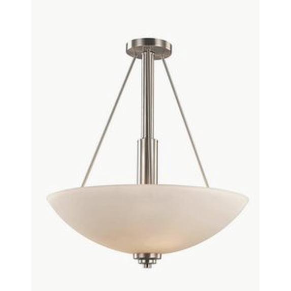 70528-1 BN Trans Globe Lighting Mod Space - Three Light Pendant-Brushed Nickel Finish