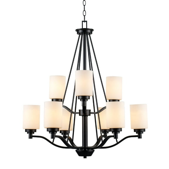 Trans Globe Lighting 70529 Mod Pod 9 Light 29" Wide Chandelier - Black