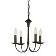 thumbnail image 1 of Colonial Candles 4 Light Chandelier In Black, 1 of 4