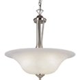 thumbnail image 1 of Two Light Brushed Nickel White Marbleized Glass Bowl Semi-Flush Mount, 1 of 2