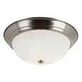 thumbnail image 1 of 13717 BN Trans Globe Lighting Button - Two Light Flush Mount, 1 of 2