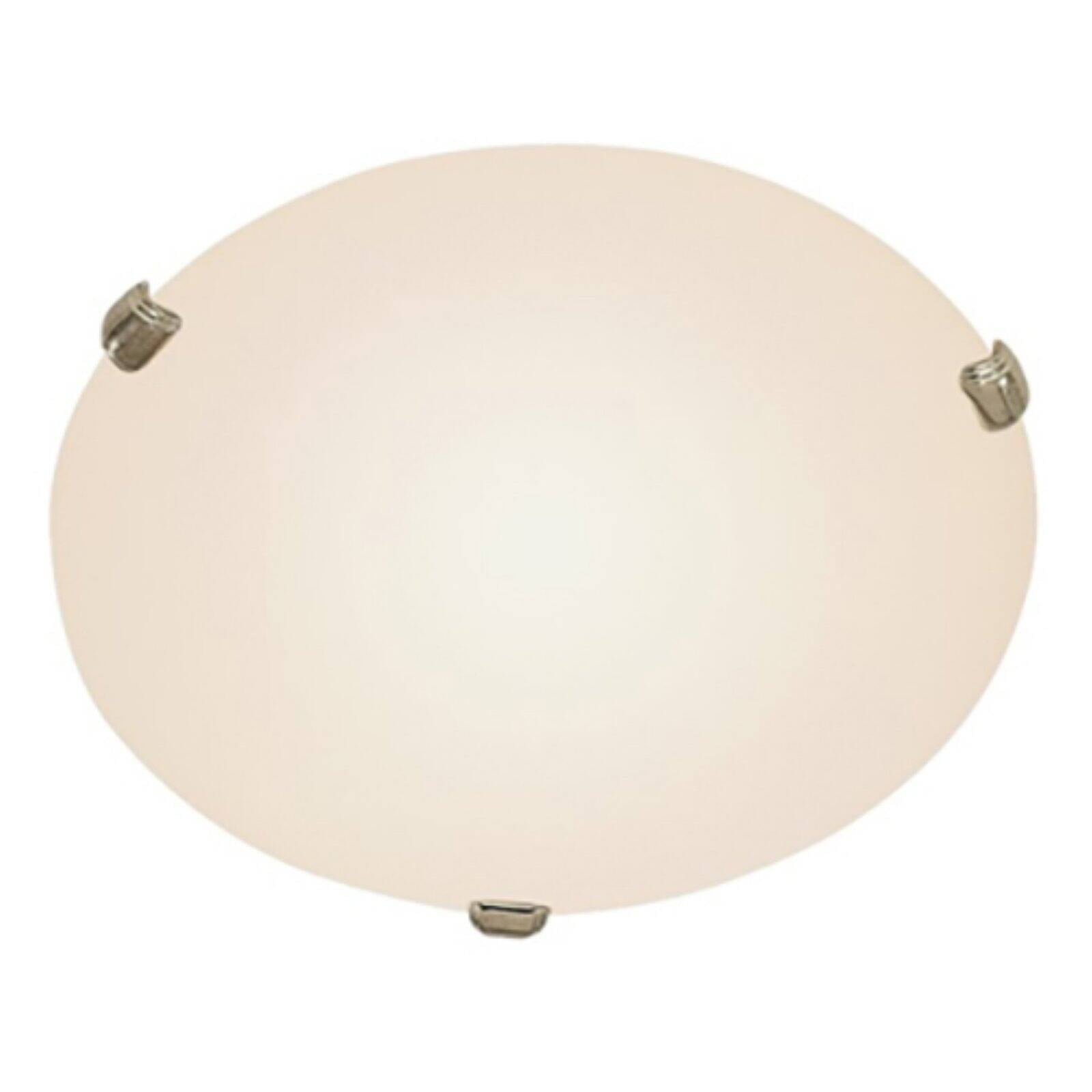 Cullen 12" Brushed Nickel and Frosted Glass Flush Mount Light