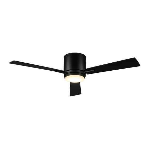 Trans Globe Lighting F-1017 Finnley 52" 5 Blade Indoor Led Ceiling Fan - Black