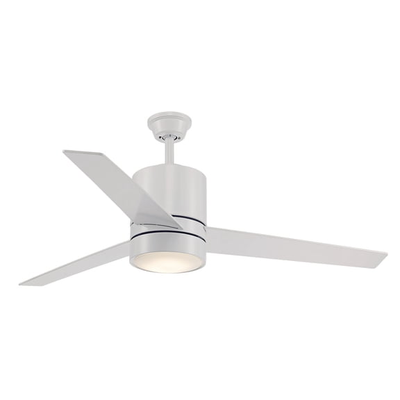 Trans Globe Lighting F-1018 Finnley 52" 3 Blade Indoor Led Ceiling Fan - White