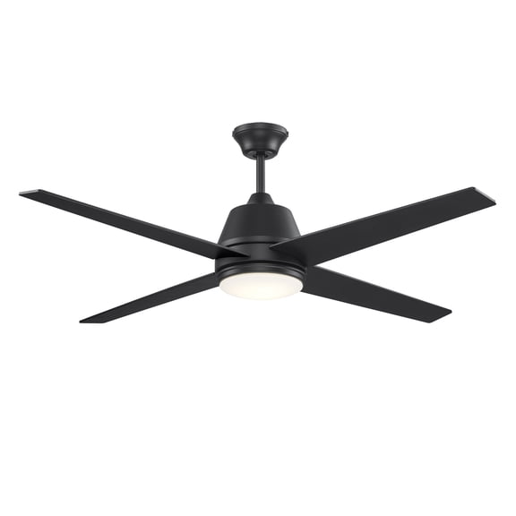 Trans Globe Lighting F-1026 Osmund 52" 4 Blade Indoor Led Ceiling Fan - Black