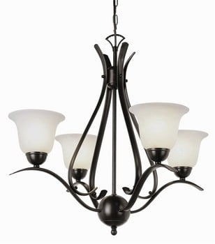 Elegant Colonial Black Metal 8-Light Candle Chandelier
