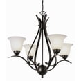 thumbnail image 1 of 9280 BN Trans Globe Lighting Four Light Chandelier-Brushed Nickel Finish, 1 of 7