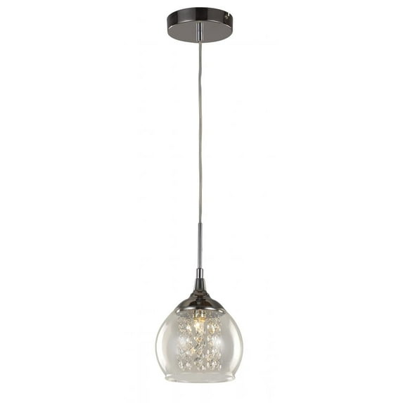1LT PENDANT-GLOBE INNER CRYSTA