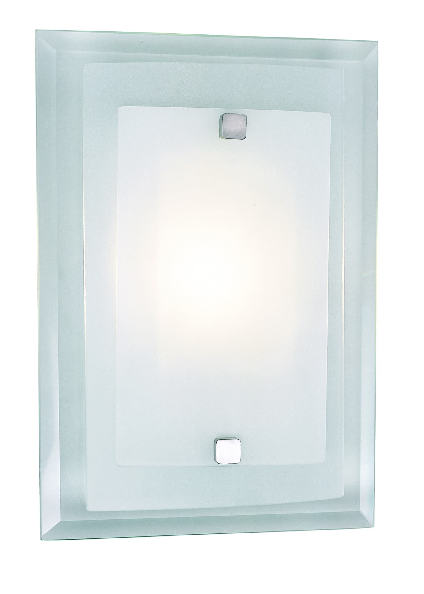 Elegant Dimmable Chrome Wall Sconce with Frosted Double-Glass