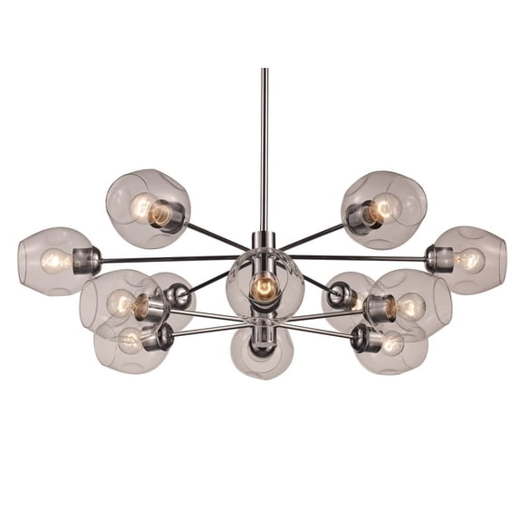 Trans Globe Lighting PND-2127 PC Clusters 12 Light 40" Wide Pendant - Chrome
