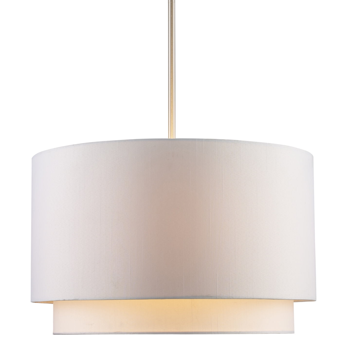 Schiffer Brushed Nickel 18" Drum Pendant with Ivory Shade