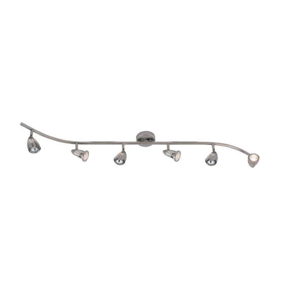 W-466-6 BN Trans Globe Lighting Wave - Six Light Track
