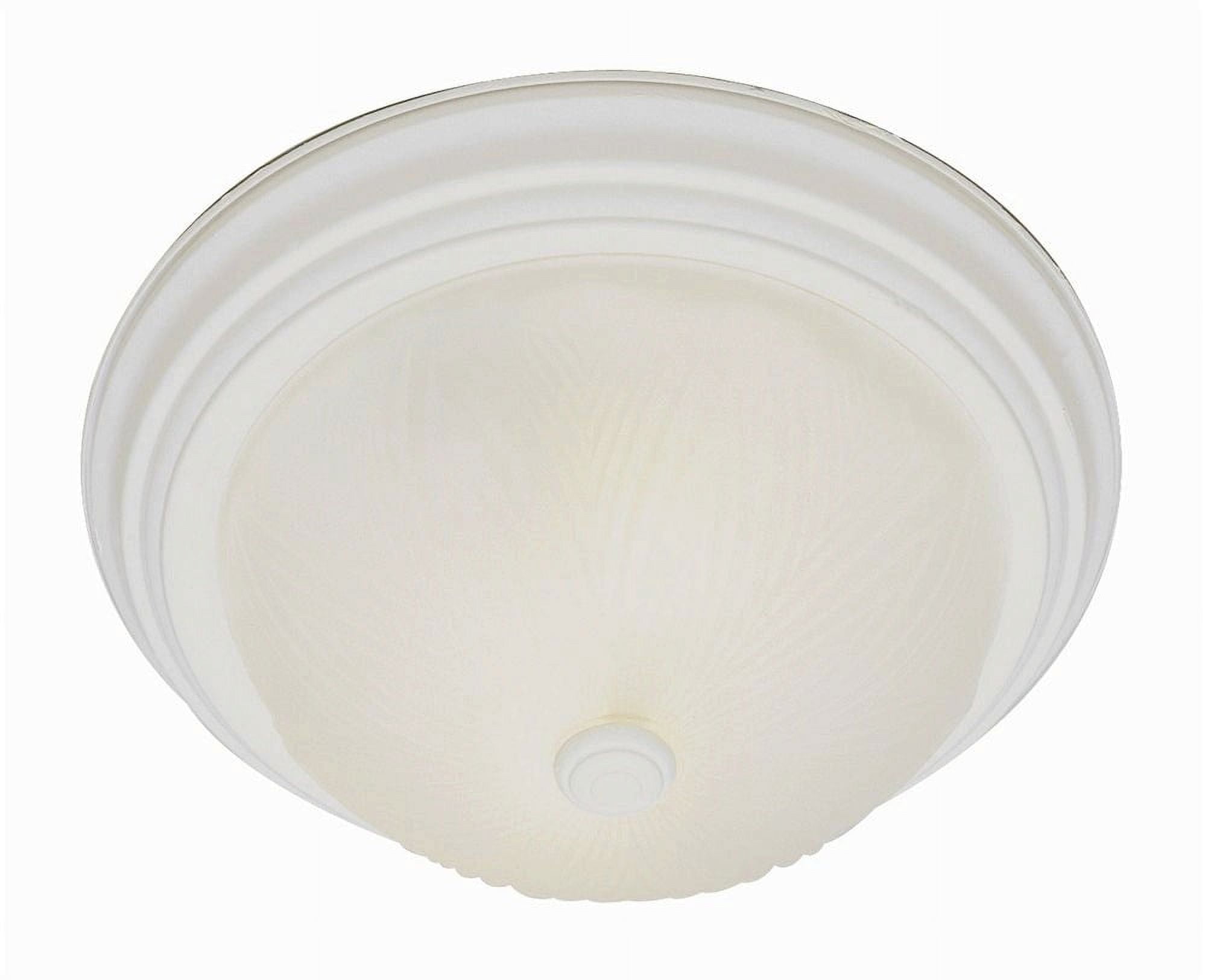 13-inch Frosted Glass Bowl Flush Mount Light in Rubbed Oil Bronze