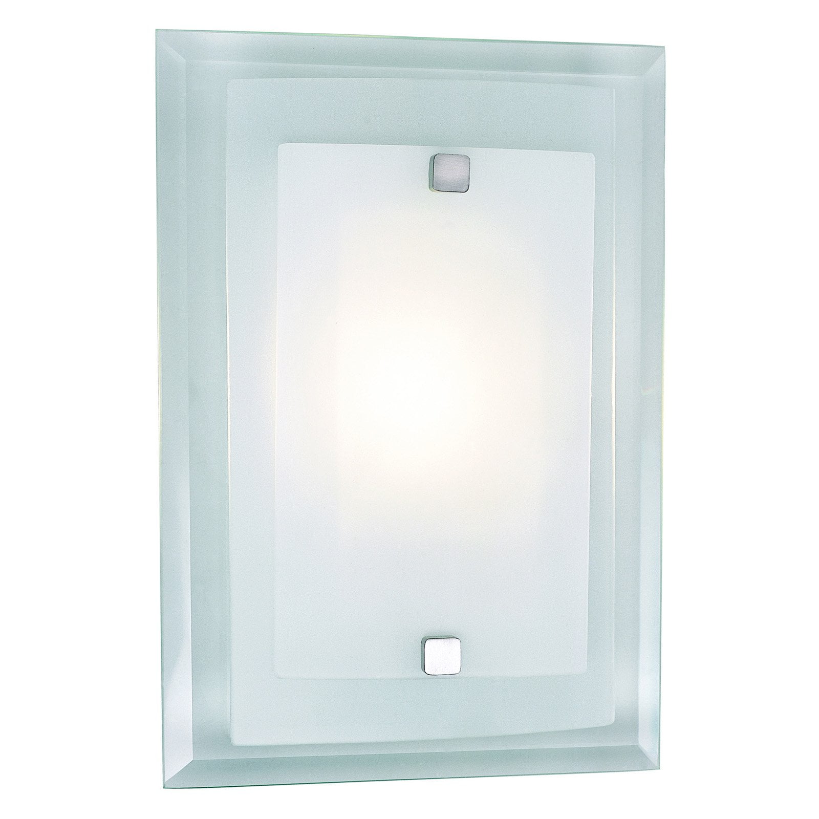 Elegant Dimmable Chrome Wall Sconce with Frosted Double-Glass