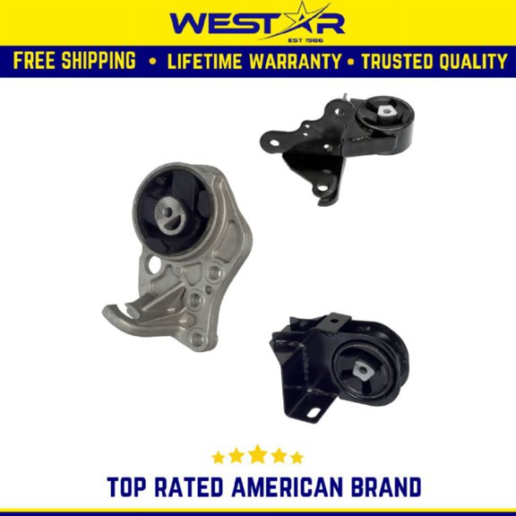 Trans Mount 3PCS Set Compatible for 1996-2000 Dodge Grand Caravan 3.3/3.8L 2WD Auto Trans Replaces 3017 2946 2984