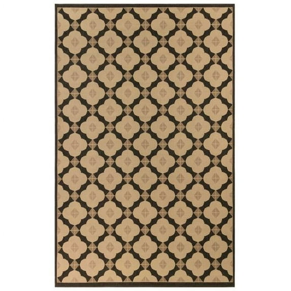 Trans-Ocean Imports RVI45763548 39 x 59 in. Liora Manne Riviera Modern Tile Indoor & Outdoor Rectangle Rug - Black