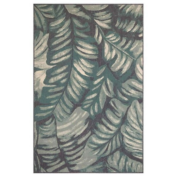 Trans-Ocean Imports RVI45765004 39 x 59 in. Liora Manne Riviera Palm Indoor & Outdoor Rug - Teal