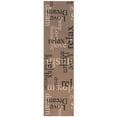 thumbnail image 1 of Trans-Ocean Imports RVIR8765311 23 in. x 7 ft. 6 in. Liora Manne Riviera Happy Words Indoor & Outdoor Rug - Taupe, 1 of 6