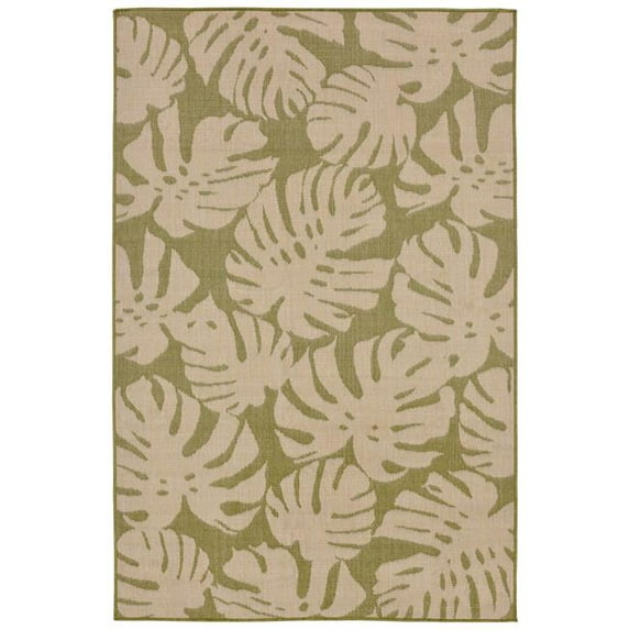 Liora Manne Terrace Fronds Green Indoor/Outdoor Rug 4'10" x 7'6"