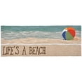 thumbnail image 1 of Trans Ocean by Liora Manne Frontporch Life's a Beach Sand 2'3" x 6'6" Rug, 1 of 3