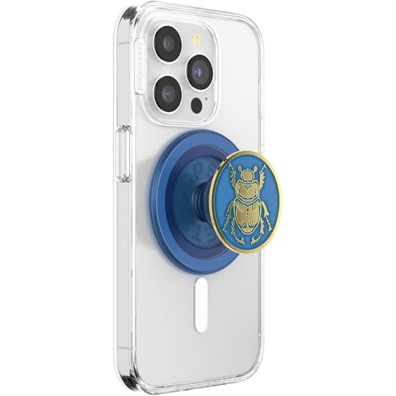 PopSockets MagSafe Phone Grip with Kickstand and Swappable Top - Enamel Scarab